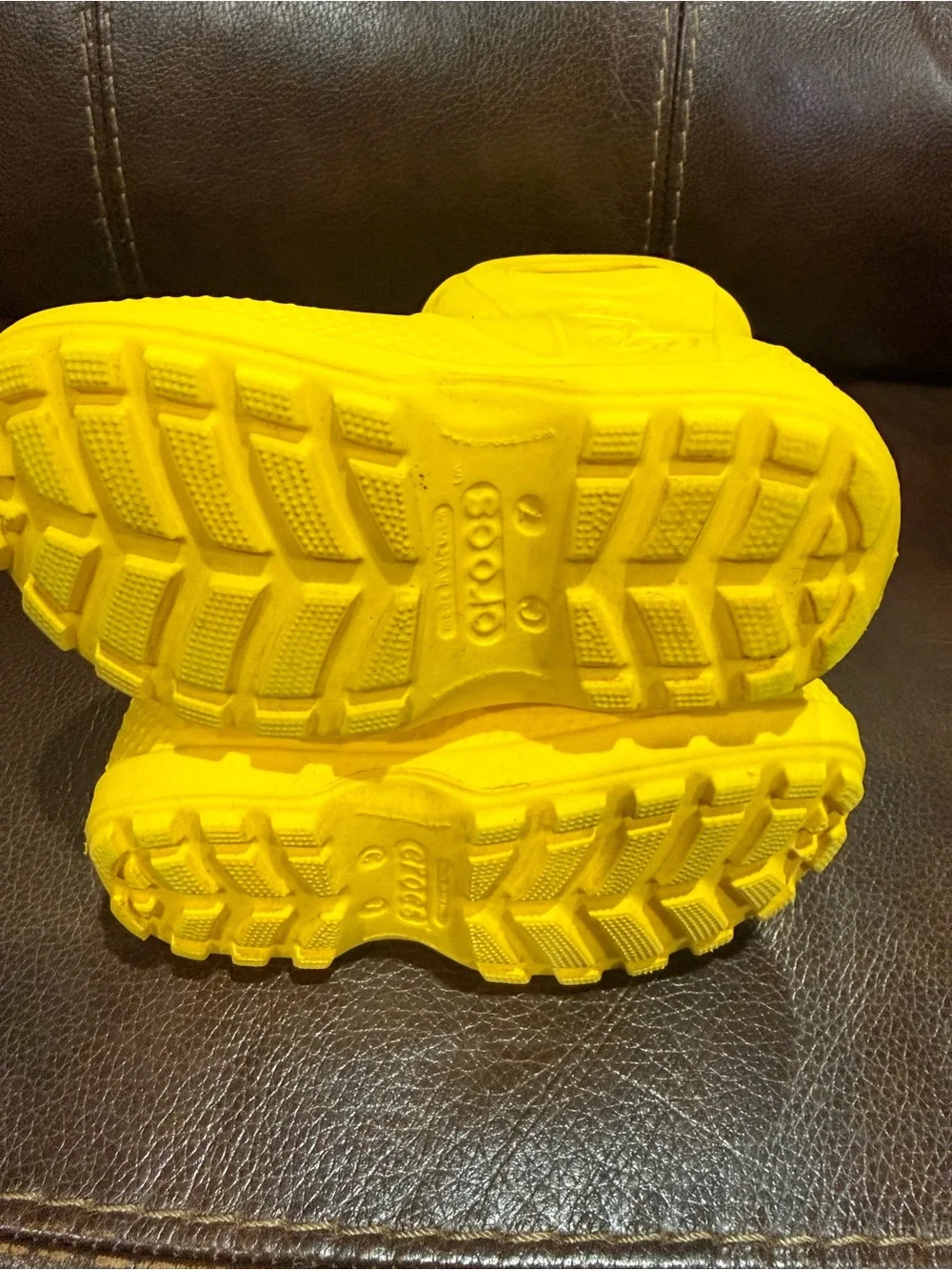 CROCS Bright Yellow Kids Rain Boot Clog